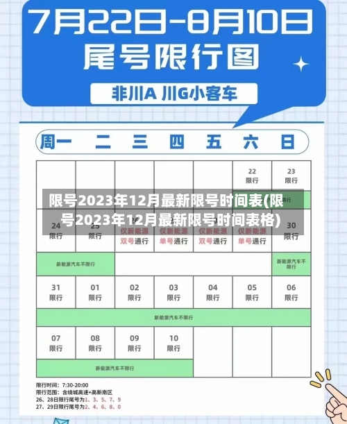 限号2023年12月最新限号时间表(限号2023年12月最新限号时间表格)-第2张图片