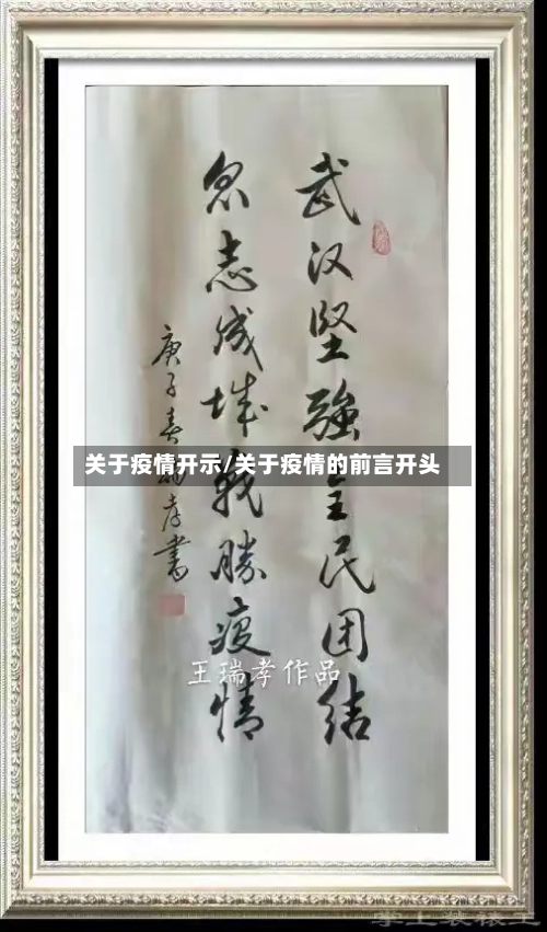 关于疫情开示/关于疫情的前言开头-第2张图片
