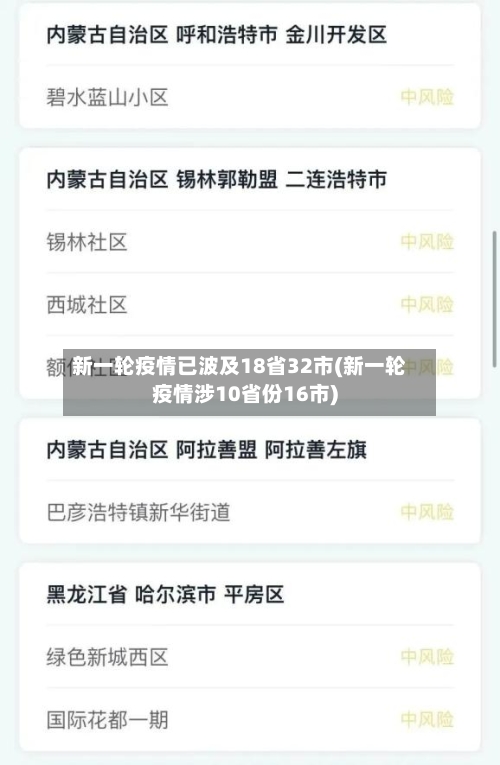 新一轮疫情已波及18省32市(新一轮疫情涉10省份16市)-第3张图片