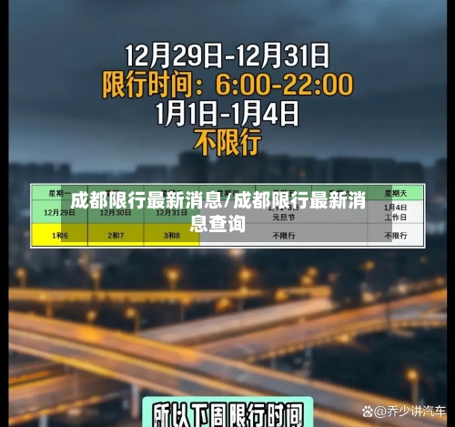 成都限行最新消息/成都限行最新消息查询-第2张图片