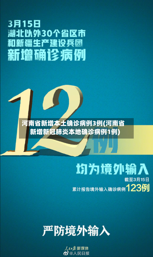 河南省新增本土确诊病例3例(河南省新增新冠肺炎本地确诊病例1例)-第1张图片