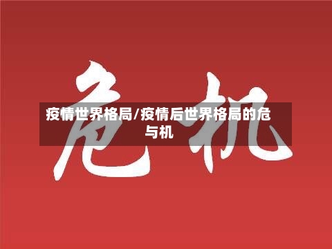 疫情世界格局/疫情后世界格局的危与机-第2张图片