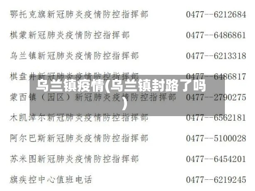 乌兰镇疫情(乌兰镇封路了吗)-第1张图片