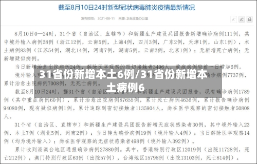 31省份新增本土6例/31省份新增本土病例6-第3张图片