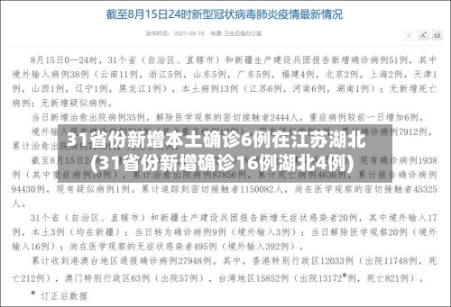 31省份新增本土确诊6例在江苏湖北(31省份新增确诊16例湖北4例)-第1张图片
