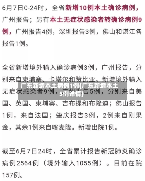 广东新增本土病例1例(广东新增本土5例详情)-第1张图片
