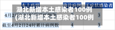 湖北新增本土感染者100例(湖北新增本土感染者100例是哪里的)-第3张图片